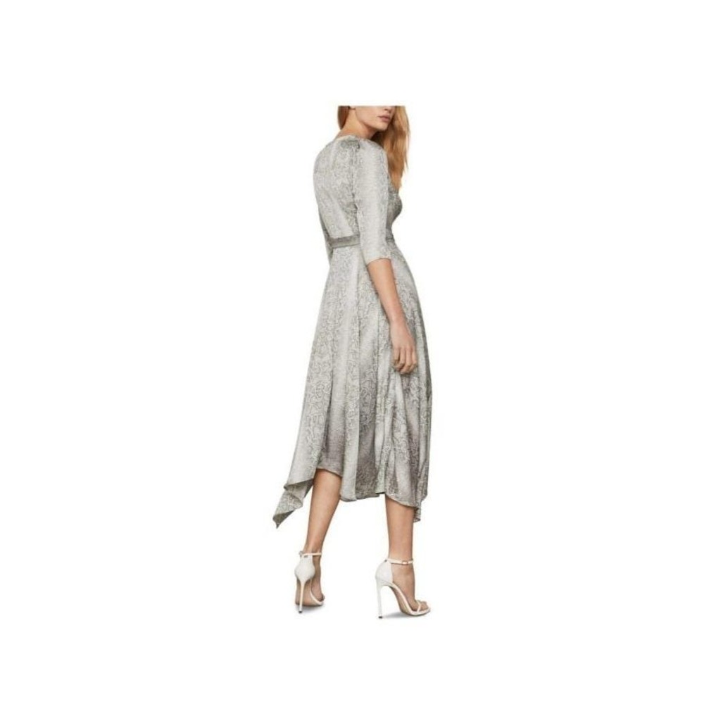 BCBGMAXAZRIA Women's Dress Grey Python SnakeSkin Size Xs New